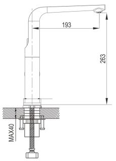 Смеситель для кухни Rose R2713 хром